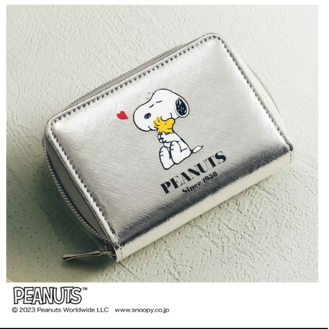 SNOOPY(スヌーピー)のスヌーピー じゃばらミニ財布 ステディ付録 シルバー レディースのファッション小物(財布)の商品写真