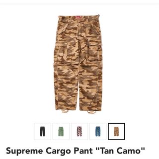 シュプリーム(Supreme)のsupreme cargo pant Tan Camo 30 迷彩　カーゴパンツ(ワークパンツ/カーゴパンツ)