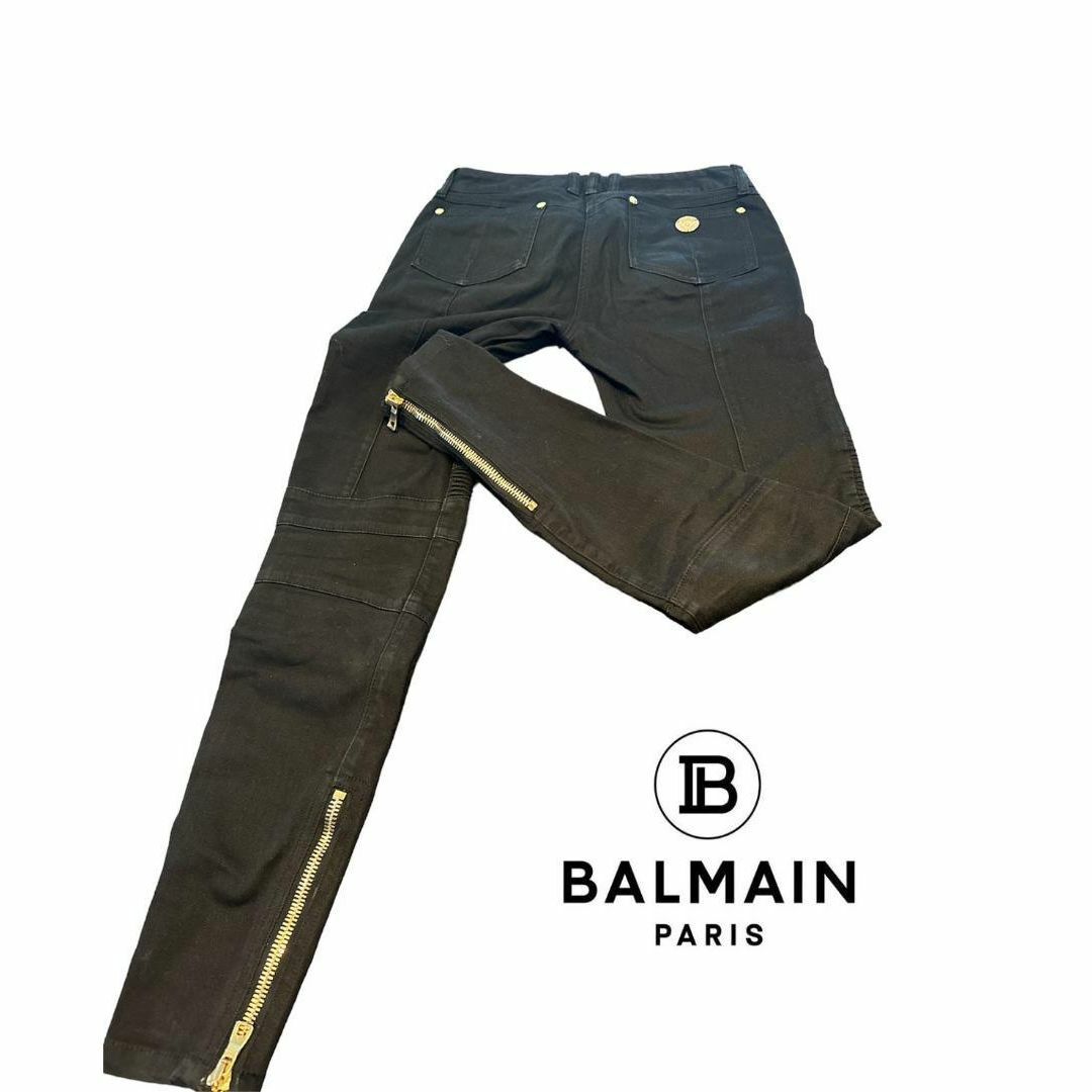 BALMAIN スキニー バイカー デニム パンツ 34 パンツ BALMAIN スキニー バイカー デニム パンツ 34 パンツ