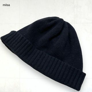 ミルサ(milsa)の【おまとめ】milsa ニット帽  スワロフスキー ネックレス(ニット帽/ビーニー)