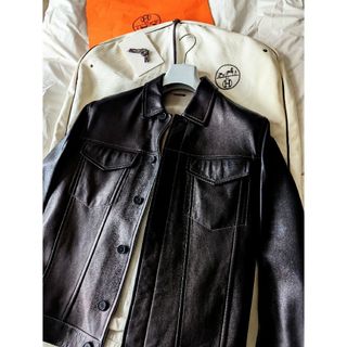 エルメス(Hermes)の秀逸超美品　エルメス　世界最高峰　ラムスキン　ダブルフェイス　レザー　ジャケット(レザージャケット)