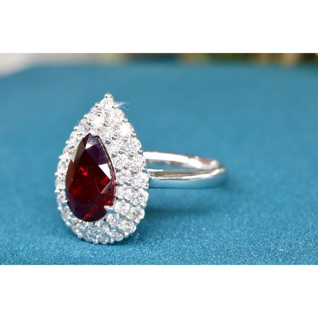 天然 ルビー ダイヤモンド リング 2.03ct k18 f レディースのアクセサリー(リング(指輪))の商品写真