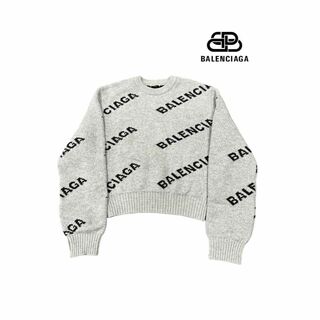 バレンシアガ(Balenciaga)のBALENCIAGA 斜めロゴ グレー ニット セーター レディース XS(ニット/セーター)