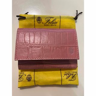 フェリージ(Felisi)の【未使用品】FELISIカードケース 450/SA  ANTIQUE PINK(名刺入れ/定期入れ)