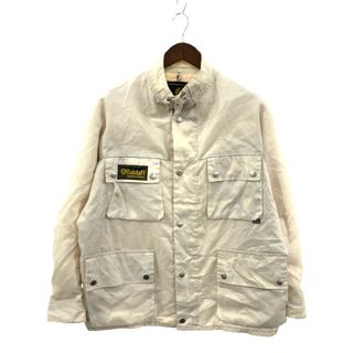 ベルスタッフ(BELSTAFF)のBelstaff ベルスタッフ トライアルマスター ナイロン ジャケット バイクウェア  ユーロ ホワイト (メンズ XL) 中古 古着 P0392(その他)