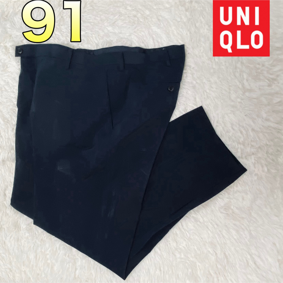 UNIQLO(ユニクロ)のユニクロ メンズ  スラックス 91cm ネイビー  メンズのパンツ(スラックス)の商品写真