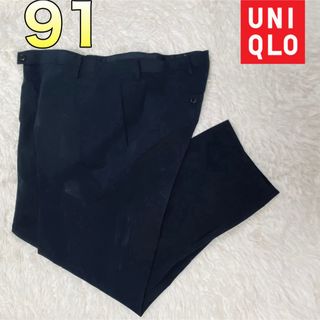 ユニクロ(UNIQLO)のユニクロ メンズ  スラックス 91cm ネイビー (スラックス)