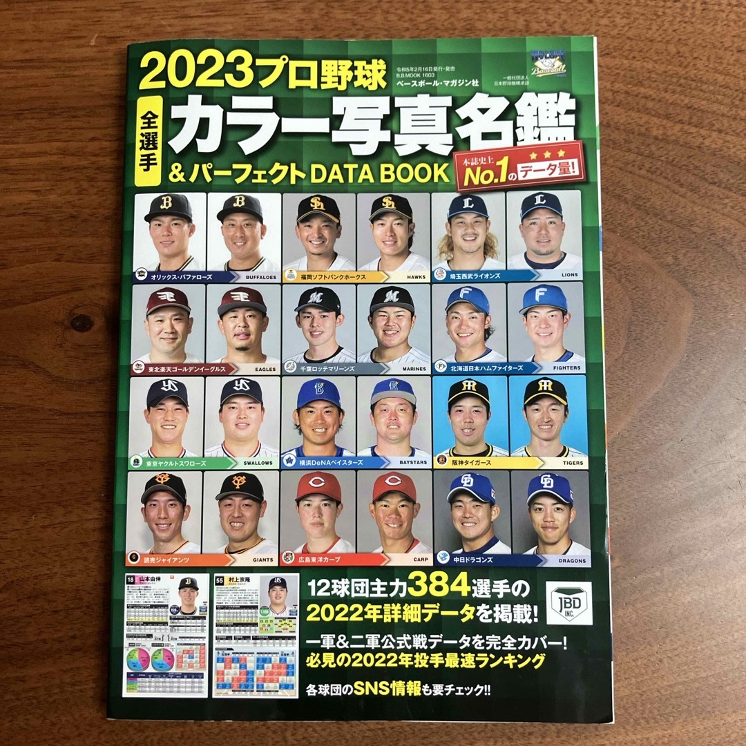 2023年　プロ野球選手名鑑 エンタメ/ホビーの本(趣味/スポーツ/実用)の商品写真