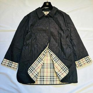 バーバリー(BURBERRY)の美品 バーバリーロンドン キルティングコート ノバチェック イングランド製 XL(ブルゾン)