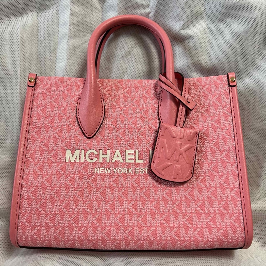 MICHEAL KORS♡MIRELLA♡ショッパー♡スモール♡バッグ♡ピンクトートバッグ