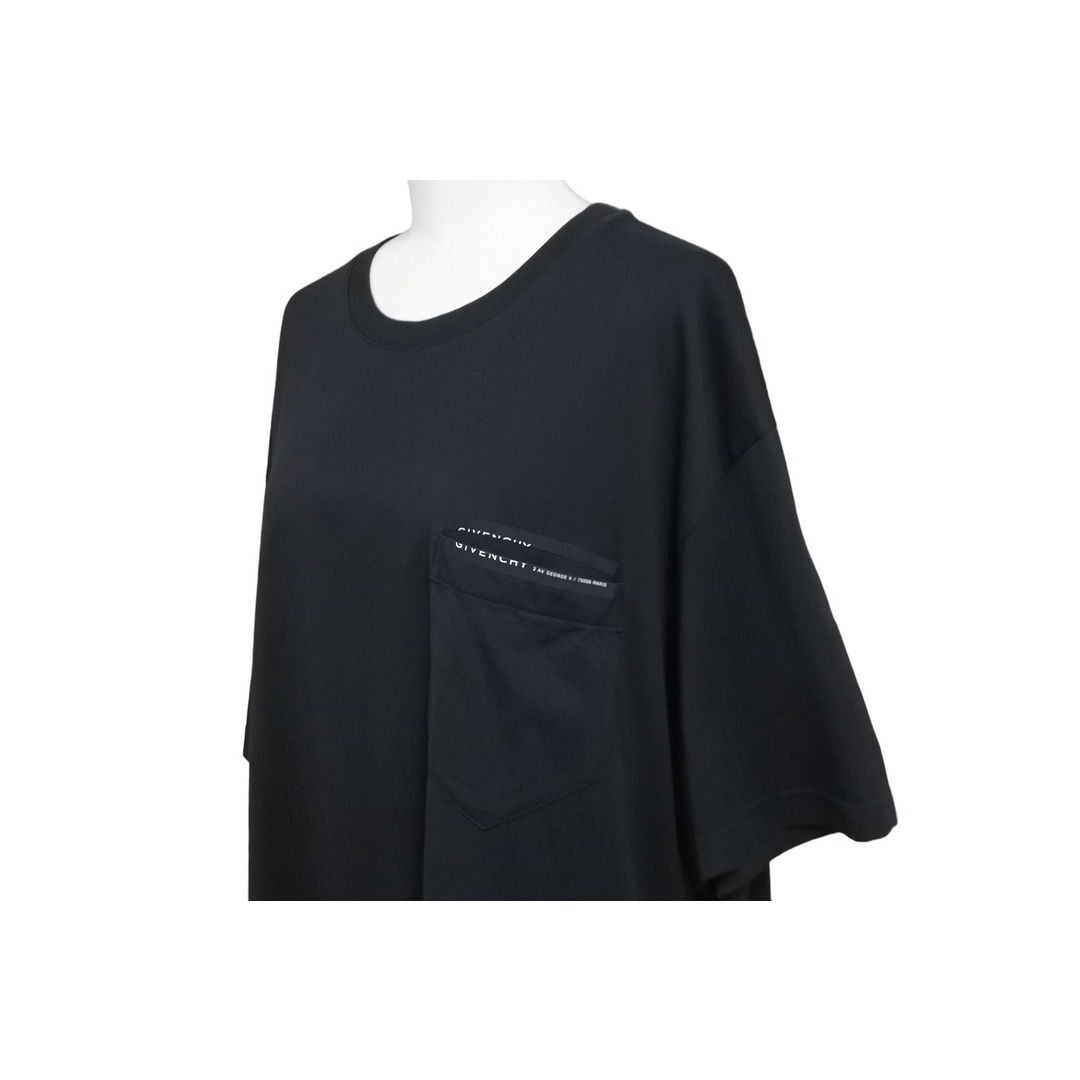 GIVENCHY(ジバンシィ)のGIVENCHY ジバンシィ 半袖Ｔシャツ Ribbon Trimmed Logo BM70VA3002 ブラック コットン 美品 中古 57712 レディースのトップス(Tシャツ(半袖/袖なし))の商品写真