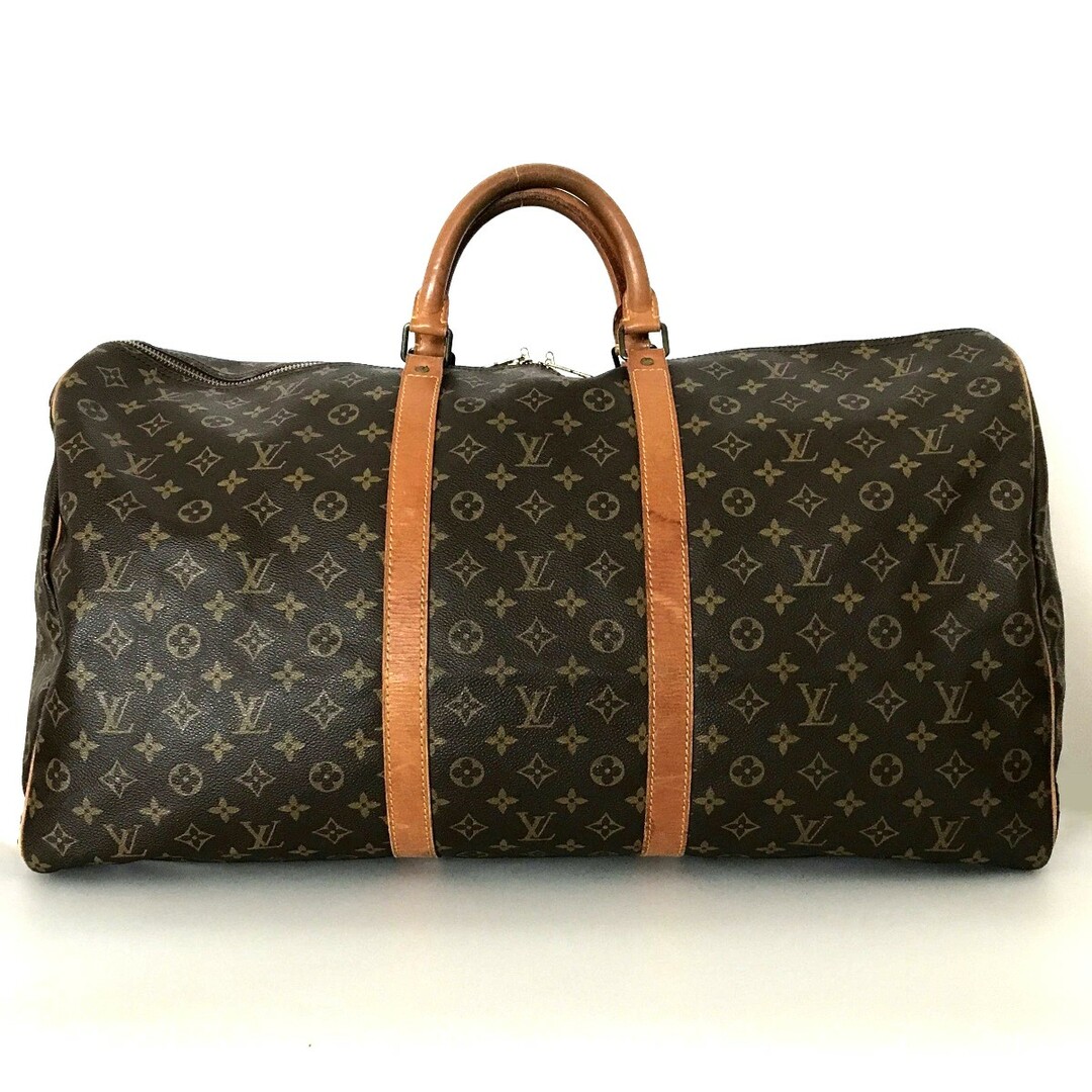 LOUIS VUITTON ルイ・ヴィトン キーポル60 モノグラム ボストンバッグ 旅行鞄 バッグ ブラウン PVC レディース メンズ M41422 USEDスレ変色染みコーナー