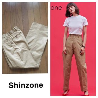 シンゾーン(Shinzone)の新品タグ付き ハイウエストチノパンツ サイズ32(チノパン)