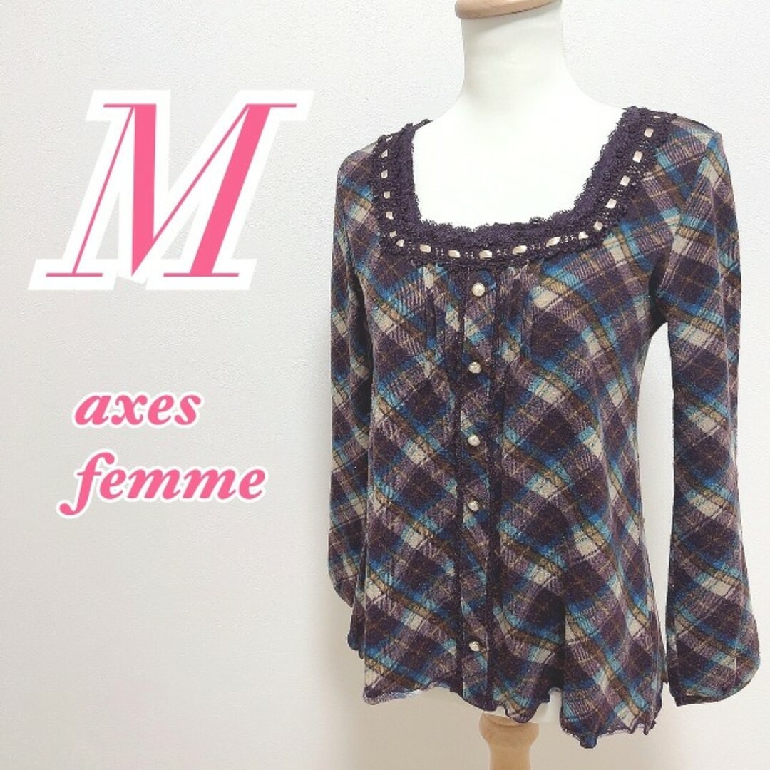 axes femme(アクシーズファム)のaxes femme　アクシーズファム　長袖トップス　キレイめコーデ レディースのトップス(カットソー(長袖/七分))の商品写真