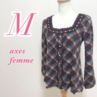 アクシーズファム(axes femme)のaxes femme　アクシーズファム　長袖トップス　キレイめコーデ(カットソー(長袖/七分))