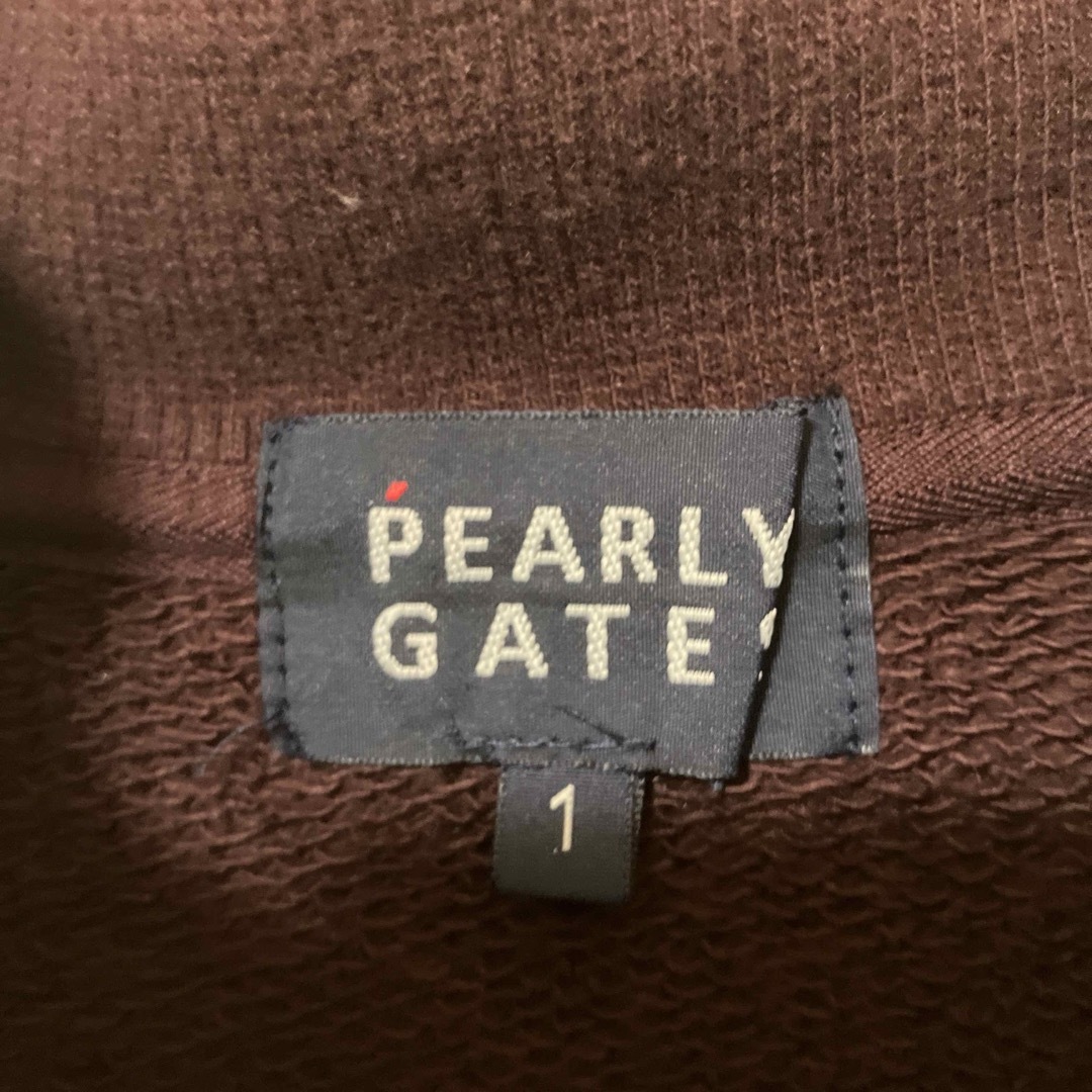 PEARLY GATES(パーリーゲイツ)のPEARLY GATES  ハーフジップ  ベスト　レディースボルドー　サイズ1 スポーツ/アウトドアのゴルフ(ウエア)の商品写真