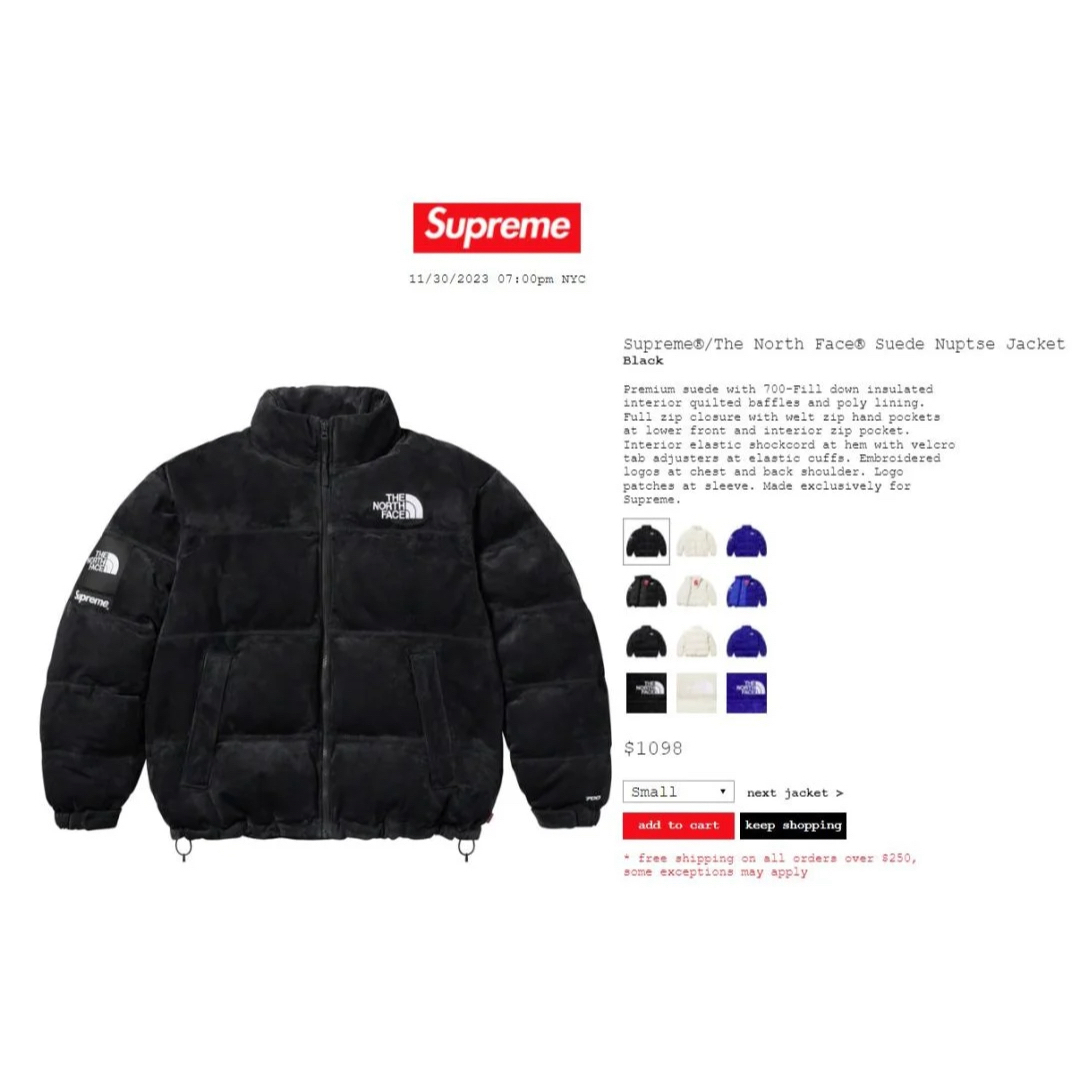 Supreme - Supreme The North Face Suede Nuptse Mサイズの通販 by