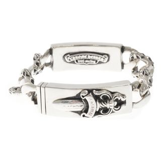 クロムハーツ(Chrome Hearts)のCHROME HEARTS クロムハーツ ID DBL DGGR HEART ダブルID ダガーハート シルバーブレスレット クラシックリンク(ブレスレット)