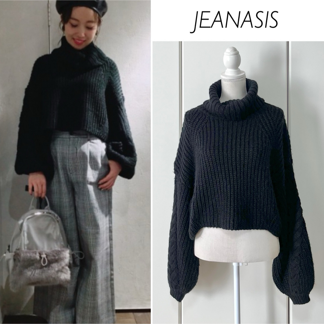 JEANASIS(ジーナシス)のJEANASIS 3Gケーブルショートタートル レディースのトップス(ニット/セーター)の商品写真