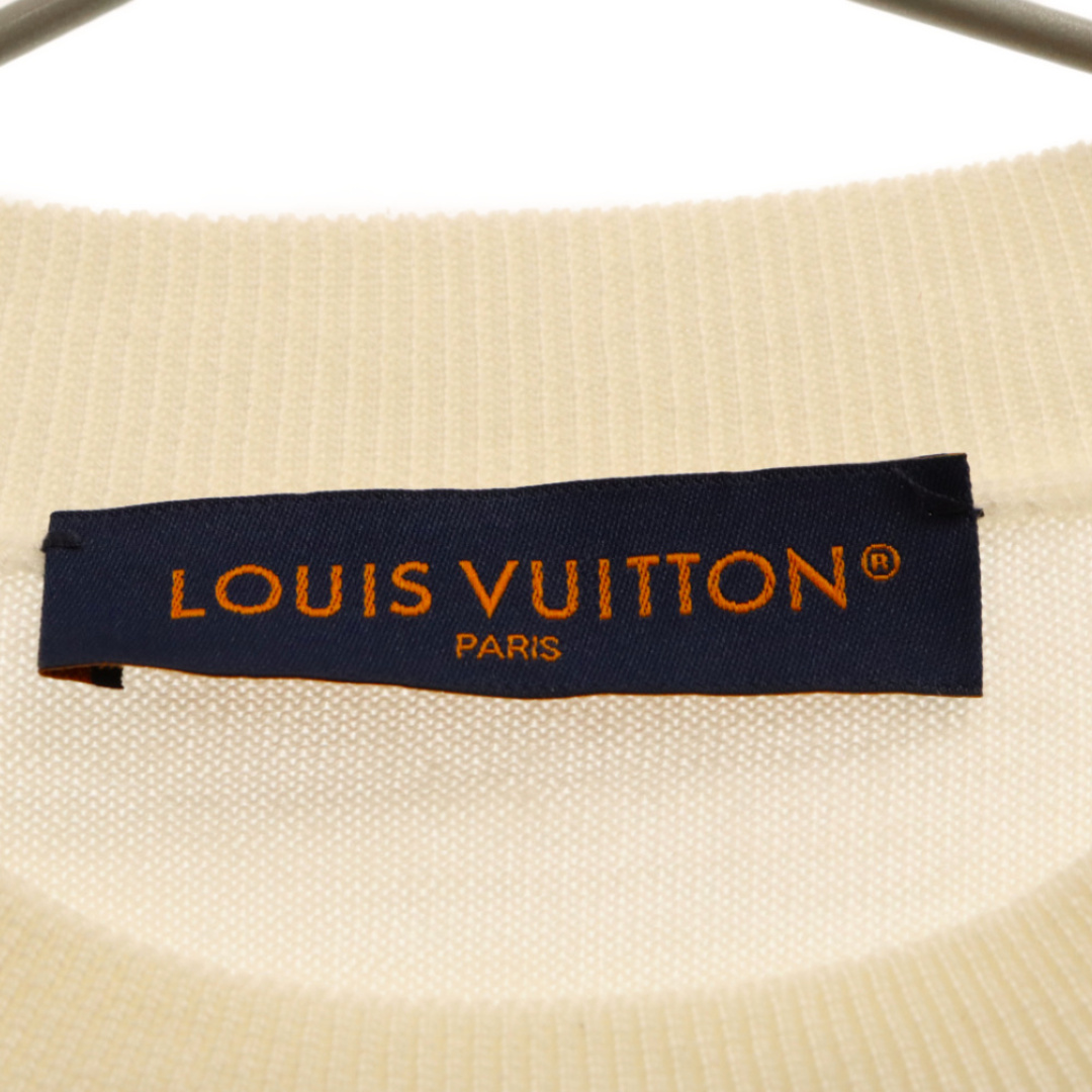 LOUIS VUITTON(ルイヴィトン)のLOUIS VUITTON ルイヴィトン 23SS シスルインターシャプルオーバーニット ホワイト メンズのトップス(ニット/セーター)の商品写真
