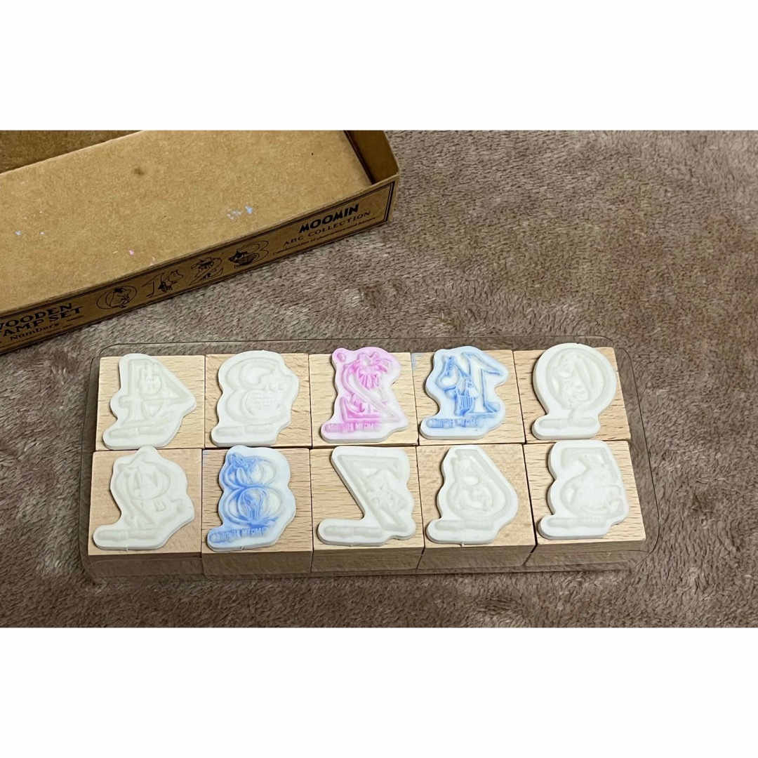 WOODEN STAMP SET MOOMIN エンタメ/ホビーのおもちゃ/ぬいぐるみ(キャラクターグッズ)の商品写真