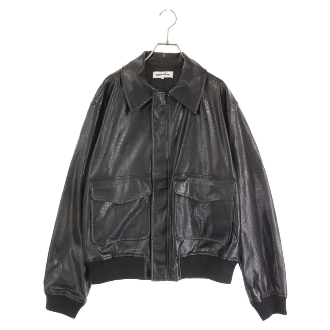 FUCKING AWESOME ファッキンオーサム 20AW Hollywood Flight Jacket A-2 ハリウッドフライトボンバージャケット ブラック505センチ袖丈