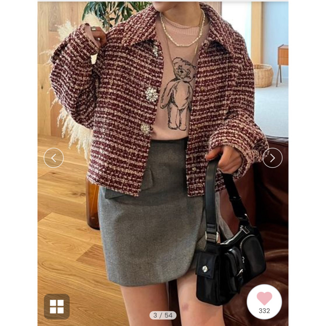Lily Brown - 【コートラボ】ビジュー釦ショートコートの通販 by Lily Brown - 【コートラボ】ビジュー釦ショートコートの通販 by