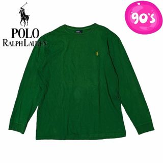 ポロラルフローレン(POLO RALPH LAUREN)のPolo by Ralph Lauren グリーン コットン 長袖Tシャツ(Tシャツ/カットソー(七分/長袖))