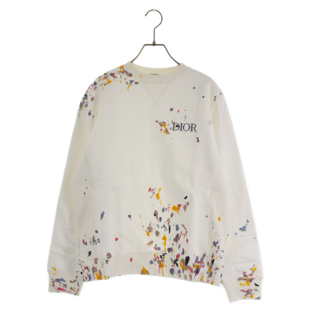 DIOR HOMME(ディオールオム)のDior HOMME ディオールオム 21SS Oversized Dior Sweatshirt Cotton Fleece with Paint ペイントプリントコットンフリースオーバーサイズスウェットシャツ グレー 183J687 A0531 メンズのトップス(スウェット)の商品写真