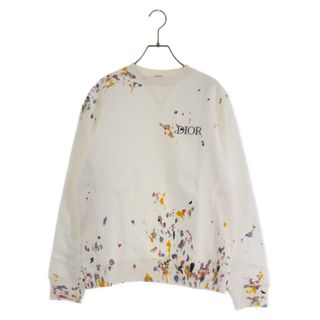 ディオールオム(DIOR HOMME)のDior HOMME ディオールオム 21SS Oversized Dior Sweatshirt Cotton Fleece with Paint ペイントプリントコットンフリースオーバーサイズスウェットシャツ グレー 183J687 A0531(スウェット)