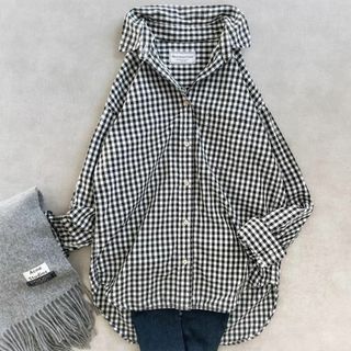 ドゥーズィエムクラス(DEUXIEME CLASSE)の美品▲Deuxieme classe //ギンガムチェックシャツ 長袖シャツ(シャツ/ブラウス(長袖/七分))