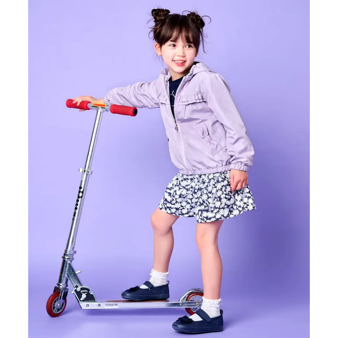 anyFAM(エニィファム)のany FAM KIDS 110㎝　フード取り外し　リバーシブルブルゾン キッズ/ベビー/マタニティのキッズ服女の子用(90cm~)(ジャケット/上着)の商品写真