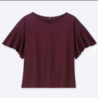 ユニクロ(UNIQLO)のUNIQLO ユニクロ マーセライズコットンフレアスリーブT Sサイズ(Tシャツ(半袖/袖なし))