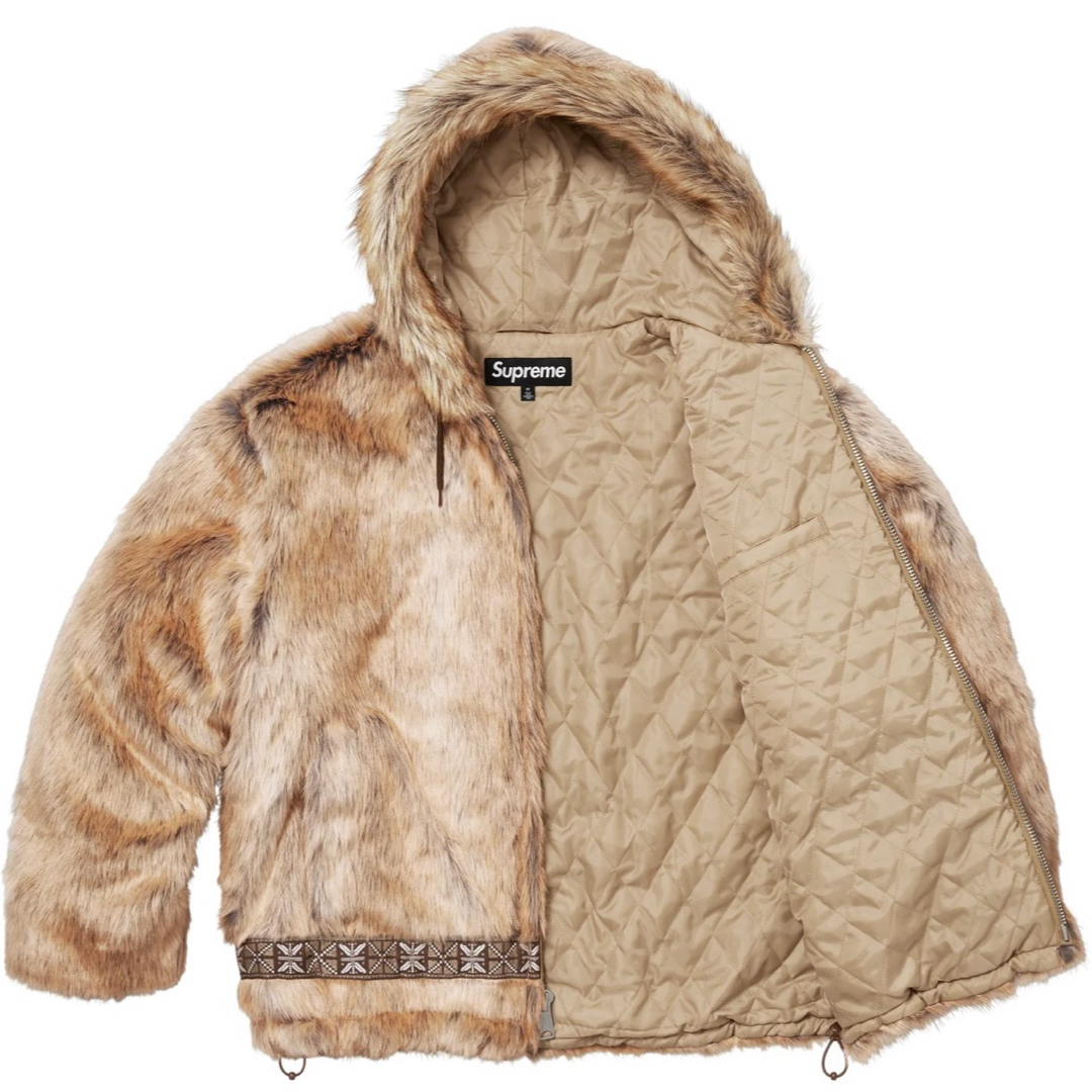 Supreme(シュプリーム)のSupreme Faux Fur Parka Brown  Lサイズ メンズのジャケット/アウター(ブルゾン)の商品写真