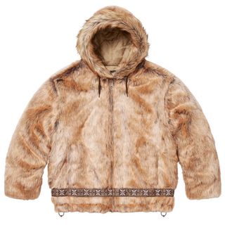 シュプリーム(Supreme)のSupreme Faux Fur Parka Brown  Lサイズ(ブルゾン)