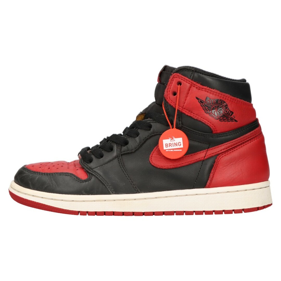 NIKE ナイキ 16年製 AIR JORDAN 1 RETRO HIGH OG BANNED BRED エアジョーダン1 レトロ バーンド ブレッド ハイカットスニーカー レッド/ブラック US7/25cm 555088-00127センチワイズ