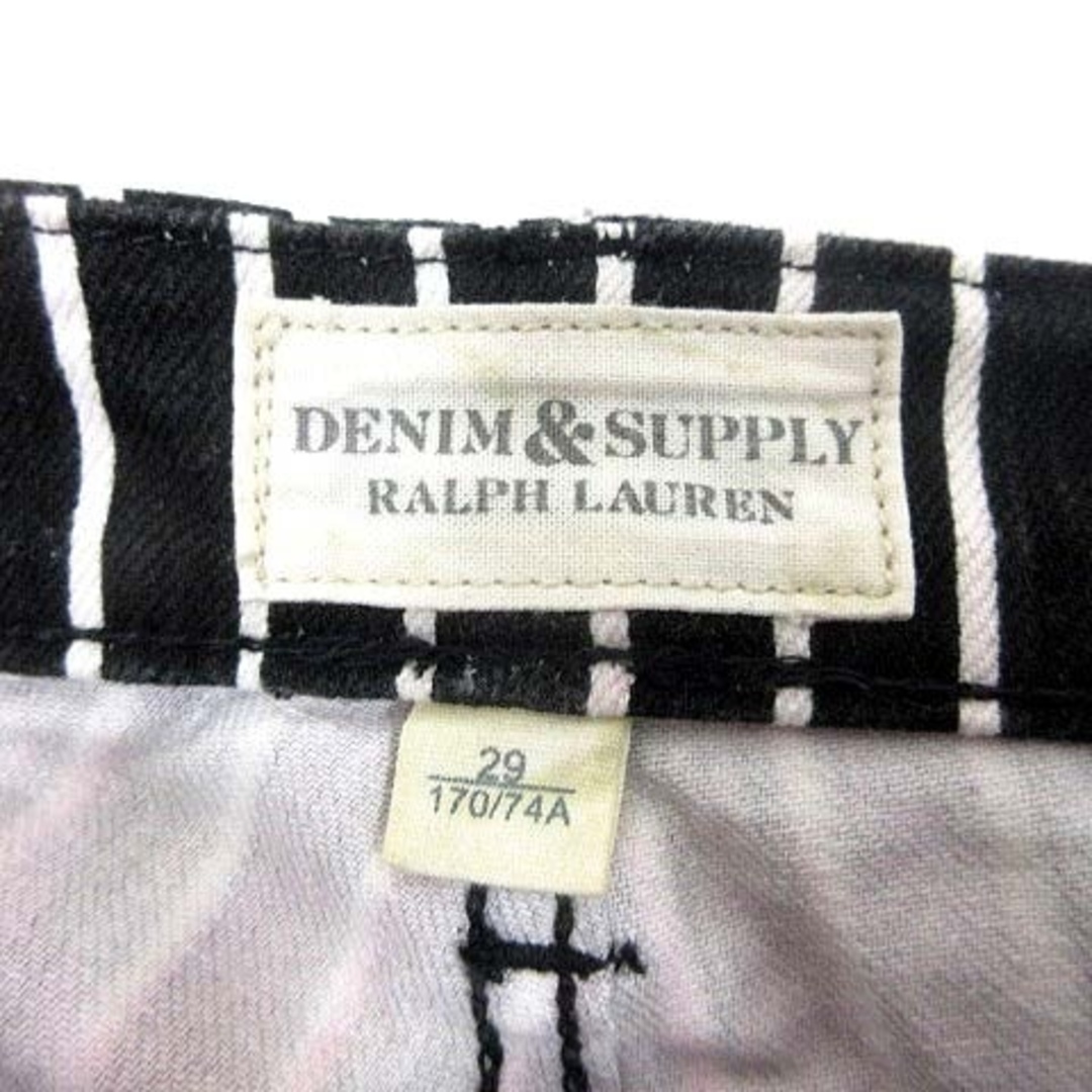 Ralph Lauren(ラルフローレン)のRALPH LAUREN テーパードパンツ ストライプ 29 黒 ブラック 白 メンズのパンツ(スラックス)の商品写真