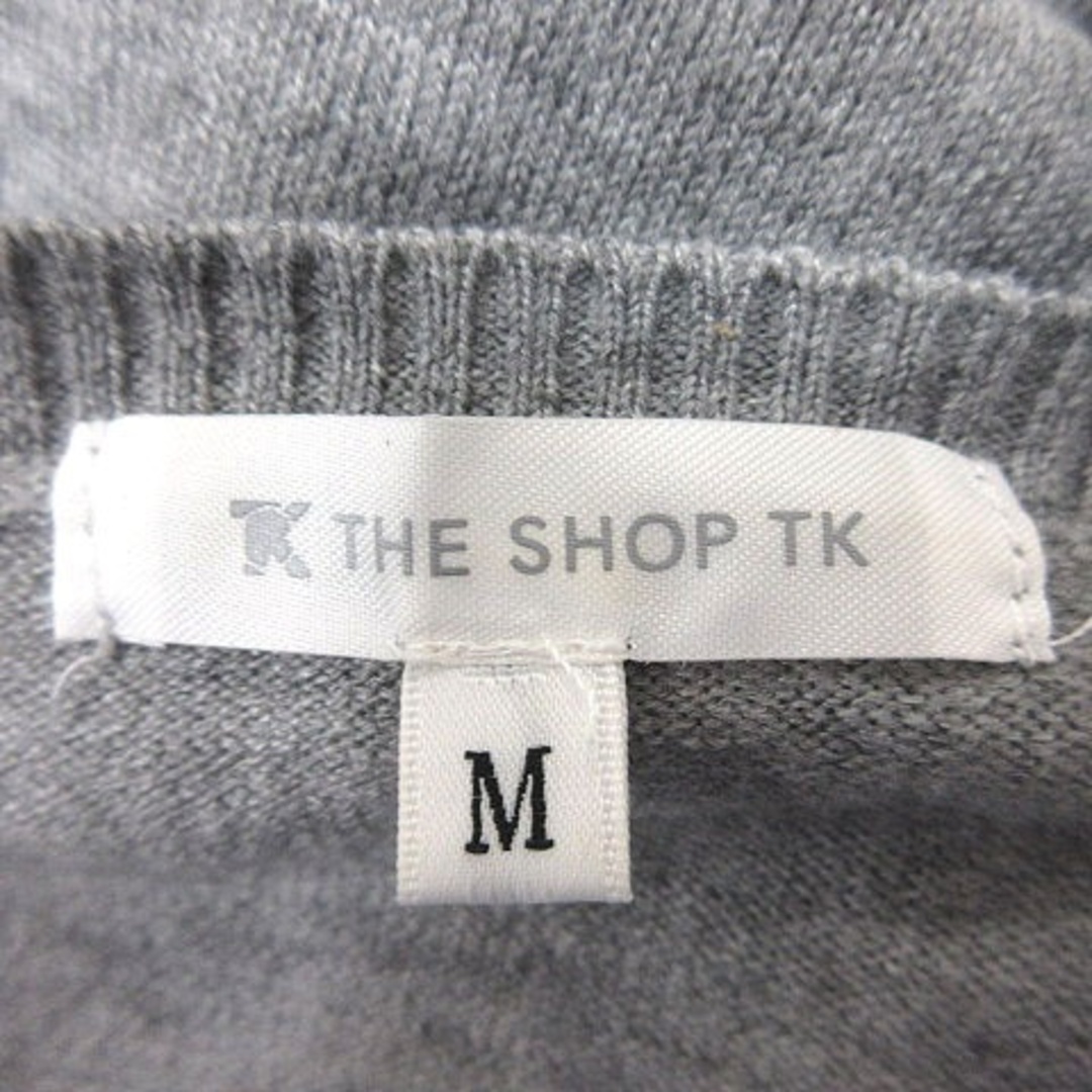 THE SHOP TK(ザショップティーケー)のザショップティーケー ニット カットソー 長袖 M グレー ■MO レディースのトップス(ニット/セーター)の商品写真