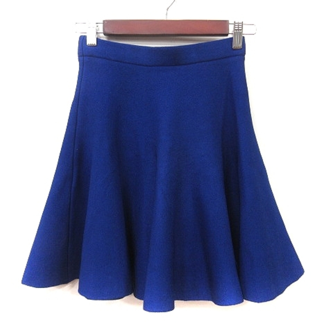 LE CIEL BLEU(ルシェルブルー)のルシェルブルー フレアスカート ミニ ニット F 青 ブルー /YI レディースのスカート(ミニスカート)の商品写真