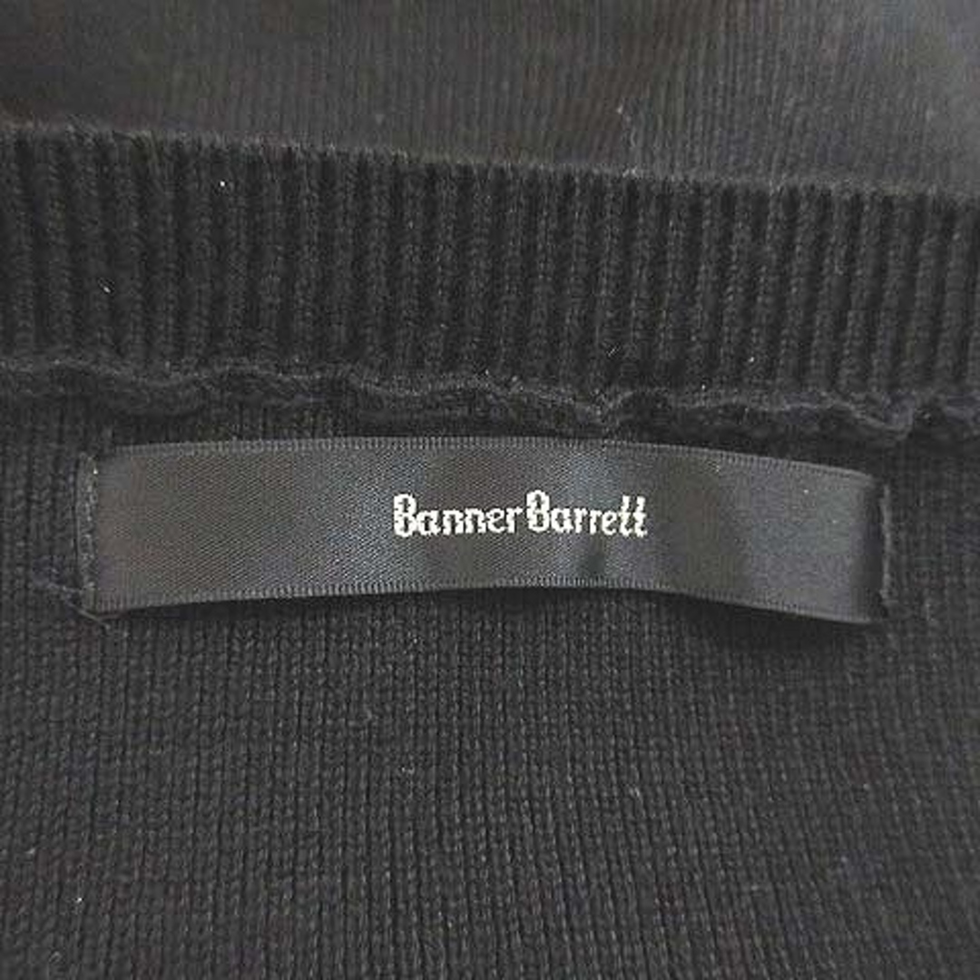 Banner Barrett(バナーバレット)のバナーバレット ドッキングワンピース ニット フレア ひざ丈 五分袖 38 黒 レディースのワンピース(ひざ丈ワンピース)の商品写真