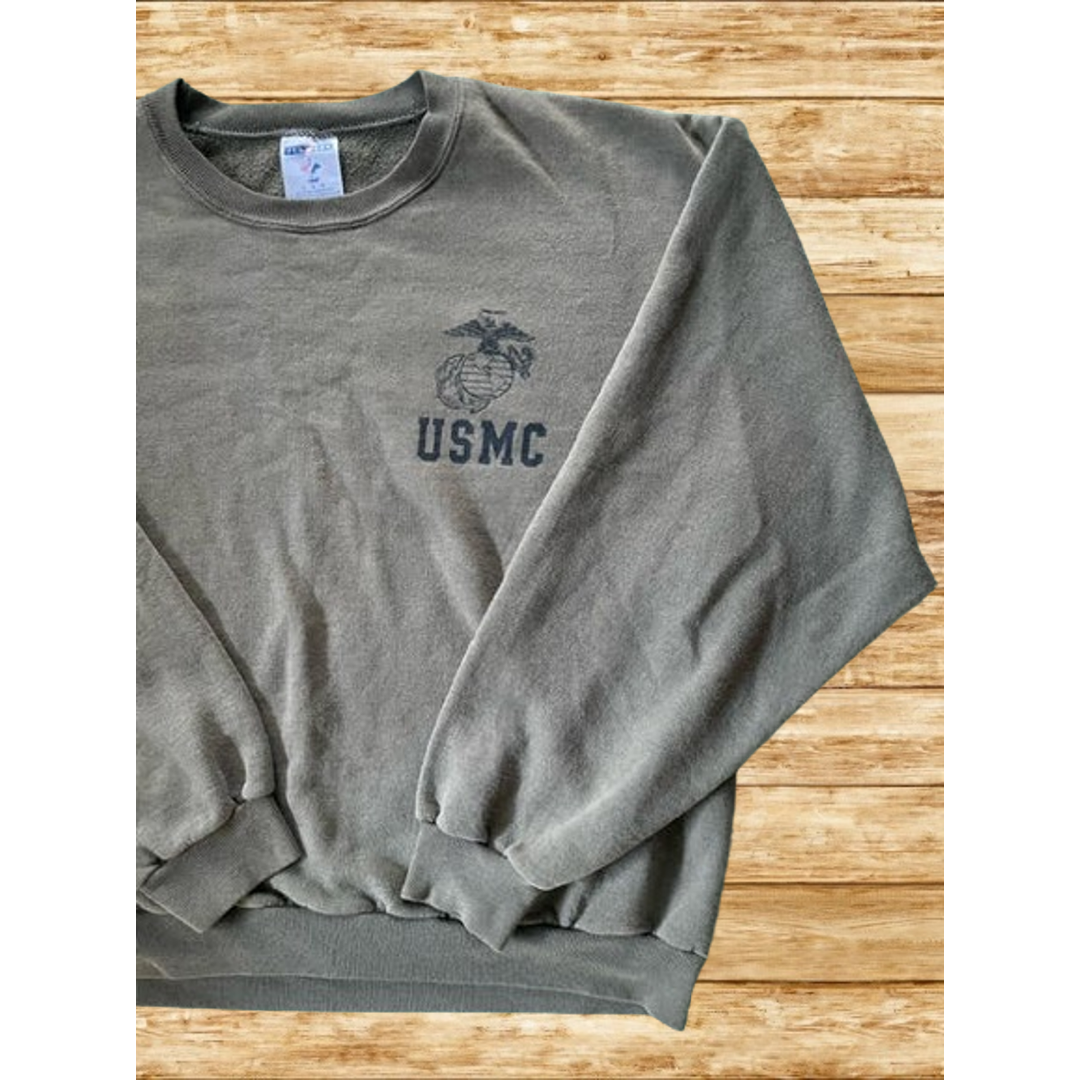 MILITARY(ミリタリー)の激レア　ヴィンテージ　USMC　スウェット　古着　ミリタリー　オーバーサイズ メンズのトップス(スウェット)の商品写真