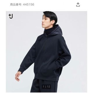 ユニクロ(UNIQLO)のユニクロ +J ジルサンダー ドライスウェット ハーフジップ パーカー 長袖 (スウェット)