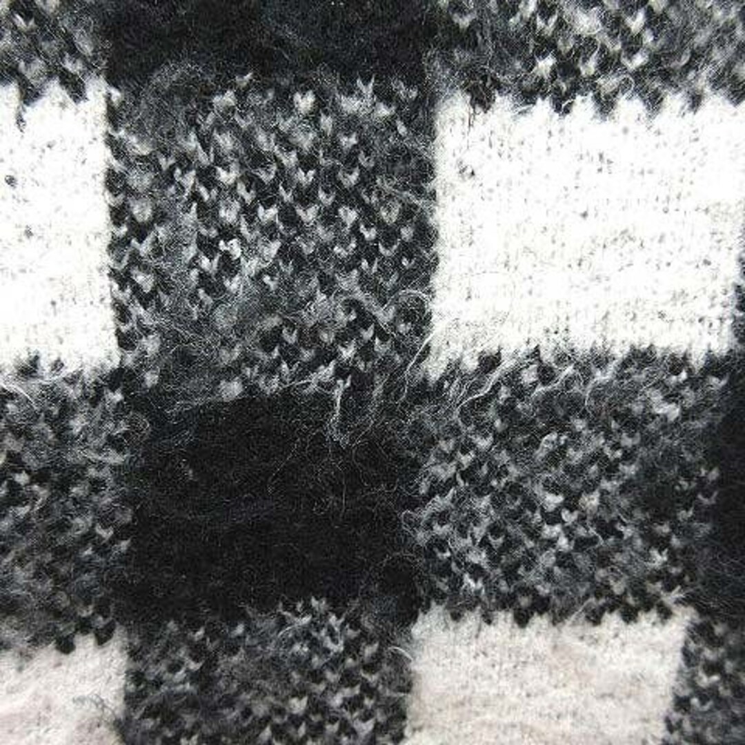 titivate(ティティベイト)のティティベイト ニットスカート タイト ロング チェック L 黒 ブラック 白 レディースのスカート(ロングスカート)の商品写真