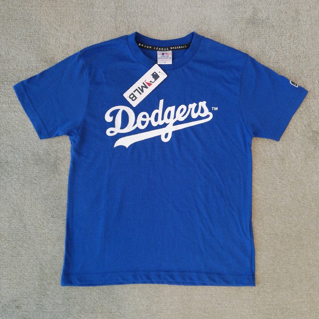 Tシャツ/カットソーMLB　ドジャース　Tシャツ　ブルー　青　大谷翔平　ロゴ　刺繍　Dodgers