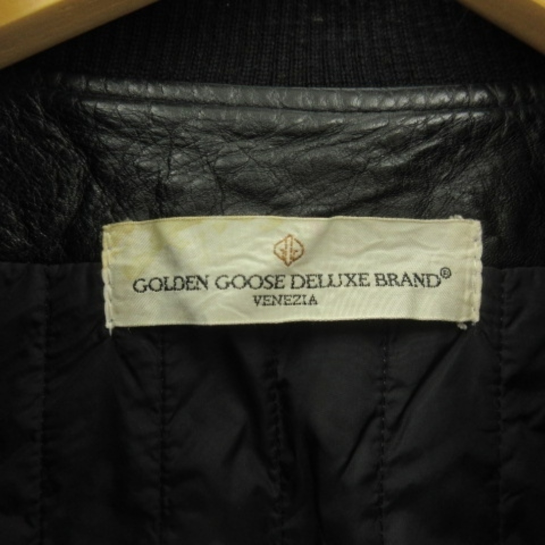 GOLDEN GOOSE(ゴールデングース)のゴールデングース バーシティジャケット スタジャン チェック 黒 ブラック S メンズのジャケット/アウター(ブルゾン)の商品写真