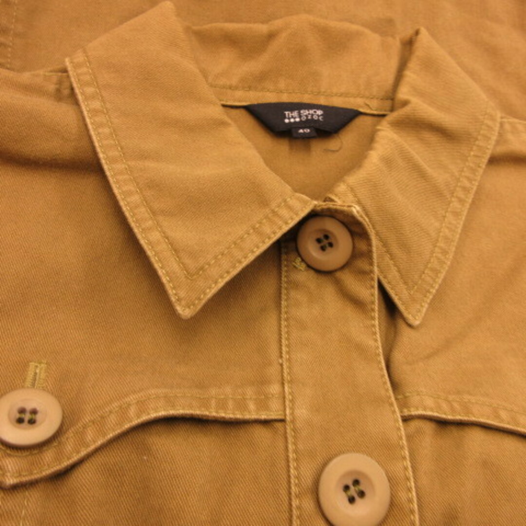 OZOC(オゾック)のオゾック OZOC デニムジャケット 長袖 カーキ 茶 40 レディースのジャケット/アウター(その他)の商品写真