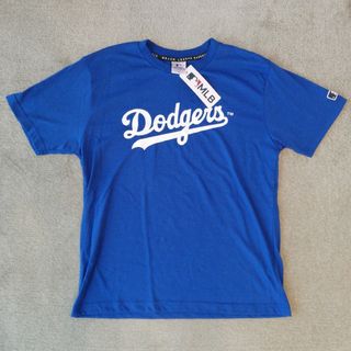 メジャーリーグベースボール(MLB)のMLB　ドジャース　Tシャツ　公式　公式グッズ　ブルー　青　大谷翔平　刺繍　ロゴ(Tシャツ/カットソー)