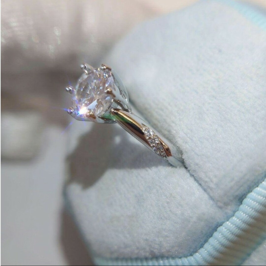 65 高級 sona ダイヤモンド リング ラウンド 一粒 メレ シルバー レディースのアクセサリー(リング(指輪))の商品写真