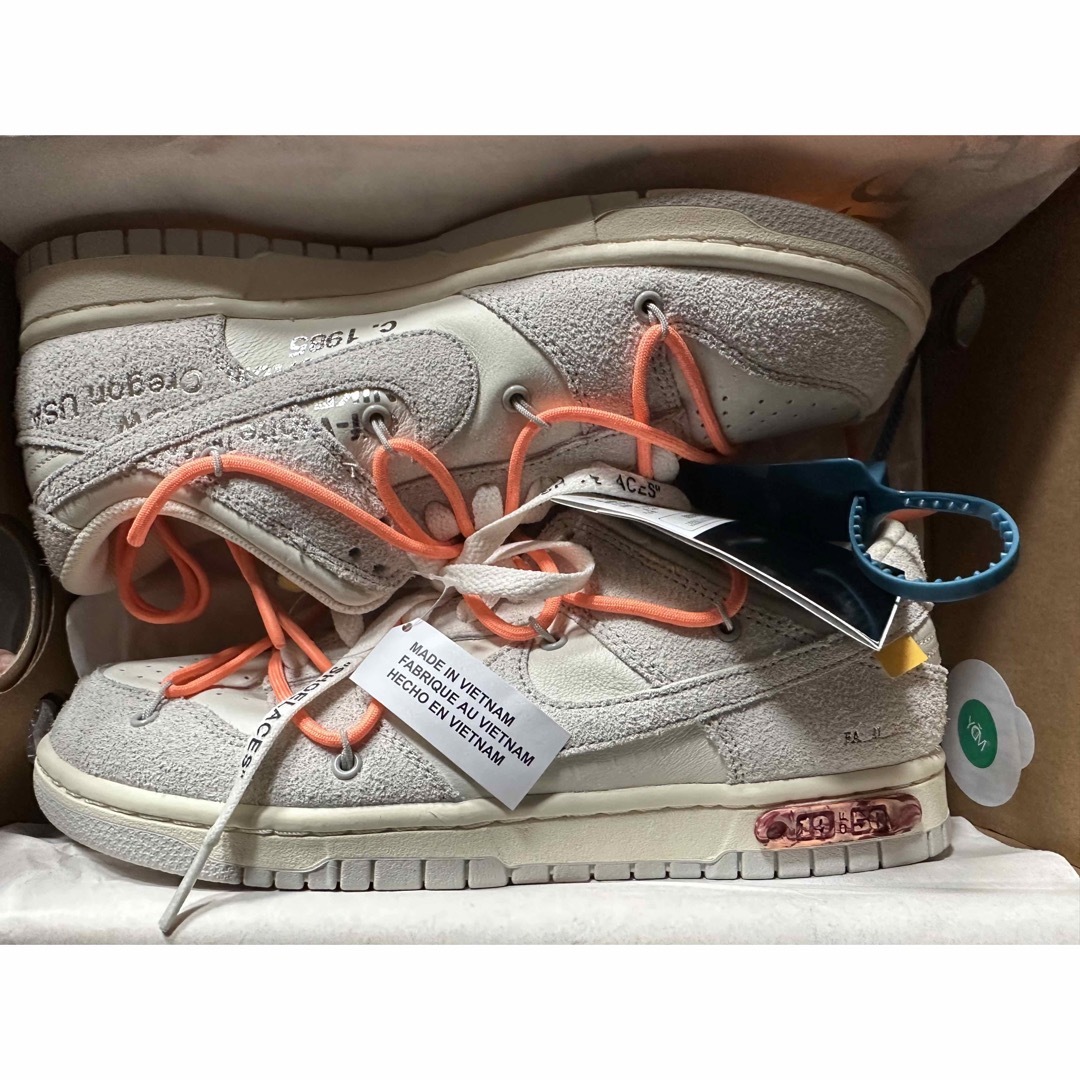 靴/シューズOFF WHITE × NIKE DUNK LOW 1 OF 50 19