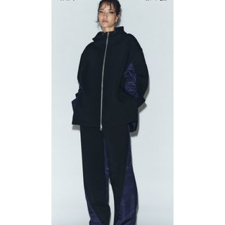 ザラ(ZARA)のZARA コントラストナイロン　スウェットシャツ(トレーナー/スウェット)